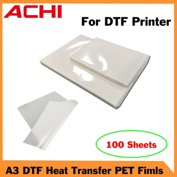 ПЭТ-трансферная пленка формата А3 DTF для прямой трансферной печати на пленке для печати DTF чернилами ПЭТ-трансферная пленка 100 листов