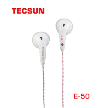 Радио Tecsun E-50 со средним сопротивлением 50 Ом, Проводные Универсальные Стереонаушники Tecsun E50