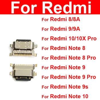 Разъем USB-Зарядного Устройства Для Xiaomi Redmi Note 8 8A 9 9A 9s 10 10X Pro Power Sync Дата Порт Зарядки Разъем USB Разъем Слот Запчасти