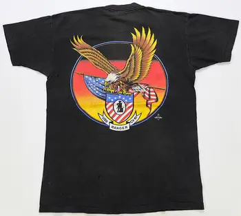 Редкая винтажная футболка SIGNAL USS Ranger CV-61 с изображением флага и Орла 90-х годов SZ M
