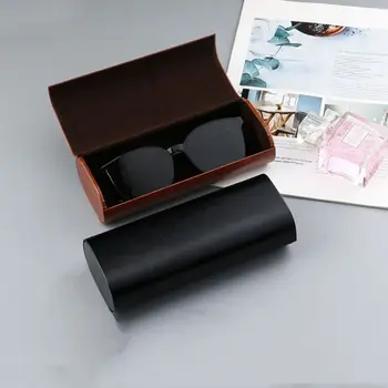 Ретро Магнитная кожаная коробка для очков при пресбиопии и близорукости, футляр для очков большого размера