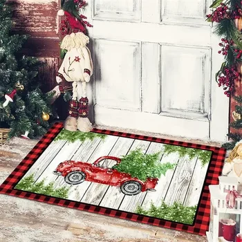 Рождественское украшение Рождественские Приветственные коврики на крыльце, ковер для входа в дом Санта-Клауса, Дверной коврик, коврик для спальни, ванной комнаты, ковер для гостиной