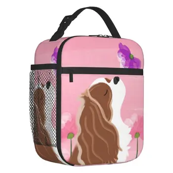 Романтический Кавалер Кинг Чарльз Спаниель, Изолированная сумка для ланча для женщин, водонепроницаемый термоохладитель для собак, коробка для бенто, Пляжный лагерь, путешествия