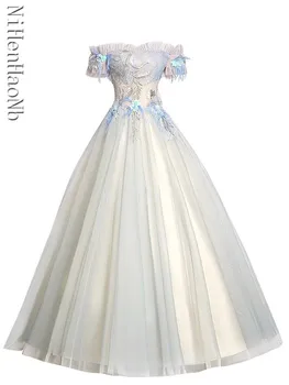 Роскошное вечернее платье для женщин, свадебные платья с открытыми плечами, свадебные вечерние платья Quinceanera