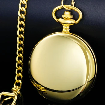 Роскошные Золотые кварцевые карманные часы для женщин и мужчин, высококачественное винтажное ожерелье, карманные часы-брелок, изысканный подарок CF1511