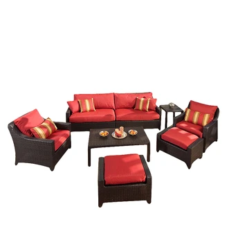 Ротанговый диван для отдыха на открытом воздухе, солнцезащитный крем для внутреннего двора, ротанговый диван, садовый журнальный столик, комбинированная мебель, ротанговый чай