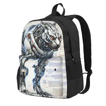 Рюкзак Tiger, Рисование карандашом, Чертежи робота, Дорожные рюкзаки, яркие легкие школьные сумки для подростков, Модный рюкзак