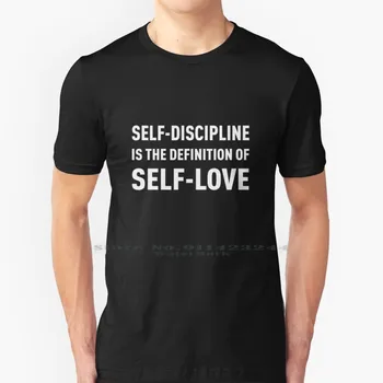 Самодисциплина - это определение любви к себе (Белая) Футболка Хлопок 6XL Уилл Смит Мотивационная Цитата Уилла Смита Уилл Смит