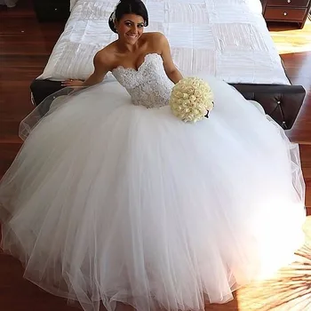 Свадебное бальное платье без рукавов в стиле милой невесты, свадебные платья с кружевной аппликацией, Vestido De Noiva