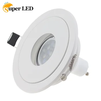 Светодиодная лампа MR16 мощностью 6 Вт GU10, корпус для глазного яблока, железный каркас, потолочный светильник, светильник Lampu Siling, круглый белый