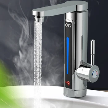 Светодиодный электрический кран непрерывного нагрева воды мощностью 3300 Вт, кран моментального нагрева подходит для ванной комнаты/кухни