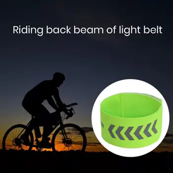 Светоотражающий ремешок для бега, Практичный Яркий цветной нейлон для бега, езды на велосипеде, Светоотражающая лента для лодыжек, Аксессуары для велосипеда