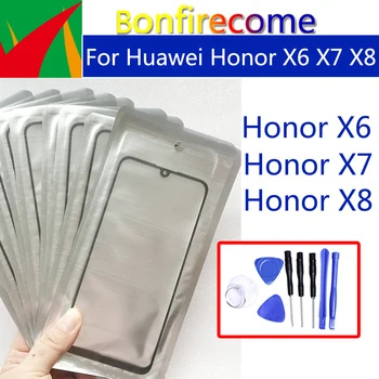 Сенсорное Стекло Для Huawei Honor X6 X7 X8 Стекло Объектива Переднего Сенсорного Экрана LCD С Заменой Клея OCA