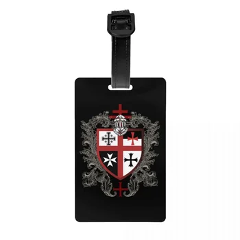 Символ щита с крестом тамплиеров, багажные бирки для чемоданов, средневековая эмблема, обложка для секретного ордена, идентификационный ярлык