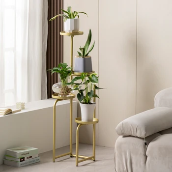 Скандинавская подставка для цветов, многослойная креативная подставка для цветов, декоративная стойка для растений с зеленой редькой, вращающийся дизайн.держатель для цветов.