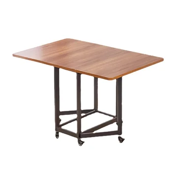 Складная индукционная плита, Прямоугольный обеденный стол, бытовая передвижная горячая кастрюля, Квадратный стол для маленькой квартиры, Обеденный стол на 6 персон