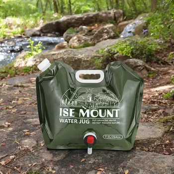 Складная сумка-контейнер для воды объемом 7,5 л, аварийный кувшин для воды для пеших прогулок и пикника