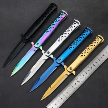 Складной нож для кемпинга из нержавеющей стали для мужчин, портативные карманные тактические ножи для рыбалки и охоты