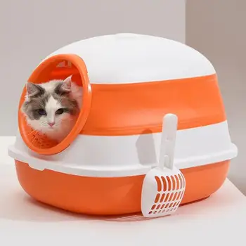 Складной ящик для кошачьего туалета, Полностью закрытый, Очень большой Ящик для кошачьего туалета, УЛЬТРАФИОЛЕТОВАЯ стерилизация и дезодорант, Товары для домашних животных Оптом, Кошка