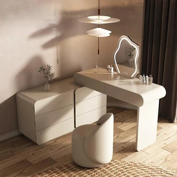 Современная комбинация Туалетный столик в скандинавском стиле Напольное зеркало в гостиничной спальне Туалетный столик Туалетные принадлежности Мебель для дома
