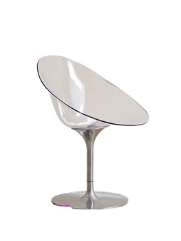 Современный обеденный стул HXL Nordic, Легкий Роскошный стул, Прозрачный вращающийся стул, Кресло для отдыха в кофейне, чайном магазине