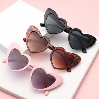 Солнцезащитные очки в стиле ретро Love Heart, солнцезащитные очки в форме сердца, винтажные солнцезащитные очки с защитой от UV400