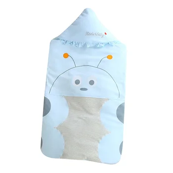 Спальный мешок из мягкого хлопка с хлопковой подкладкой для новорожденных, Мультяшный Спальный мешок для младенцев, детское одеяло для объятий, Спальный мешок для младенцев