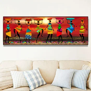Специальные плакаты с танцами женщин из африканских племен на холсте и настенная живопись маслом для современного декора гостиной Cuadros