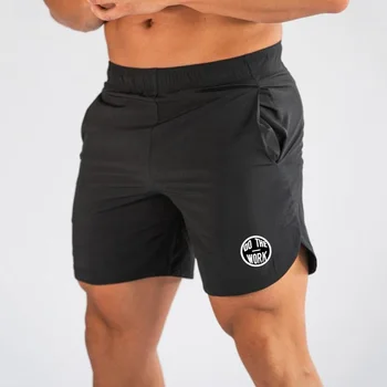 Спортивные штаны для фитнеса и бодибилдинга, мужская Летняя спортивная одежда для бега, Пляжный Джоггинг, Быстросохнущие Короткие штаны, Баскетбольная тренировочная одежда