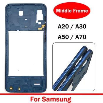 Средняя рамка для Samsung Galaxy A20 A30 A50 A70 Оригинальный центральный корпус телефона, классическая крышка с боковыми кнопками