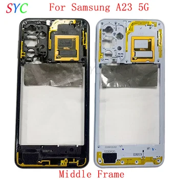 Средняя рамка Центральная крышка корпуса Samsung A23 5G A236 Телефон ЖК-рамка Запчасти для ремонта