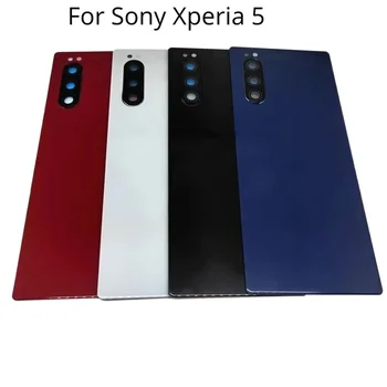 Стекло крышки Батарейного отсека Для Sony Xperia 5 Back J8210 J8270 J9210 Крышка Батарейного Отсека Корпус задней двери Сменная крышка корпуса