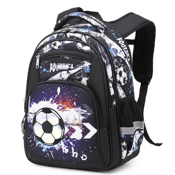 Студенческий школьный рюкзак большой емкости для мальчика Оксфорд Водонепроницаемый Легкий рюкзак для путешествий Детские школьные сумки Футбольный рюкзак