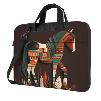 Сумка для ноутбука Horse в стиле современного искусства Яркая иллюстрация для Macbook Air Pro Xiaomi Sleeve Case Soft Travel 14 15 15.6 Портфели