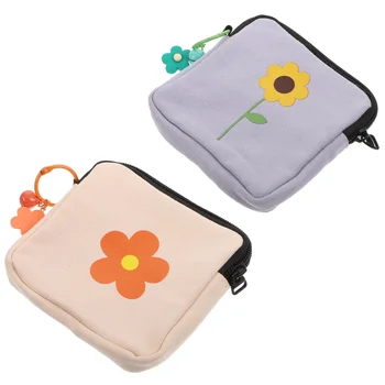 Сумка для хранения гигиенических салфеток: 2 шт. портативных гигиенических прокладок для хранения на молнии, женские сумки для первого периода для подростков