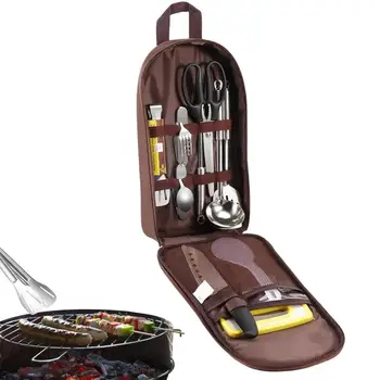 Сумка для хранения походного снаряжения, сумка-органайзер для походной кухни большой емкости, сумка для походной посуды, переносная Оксфордская сумка