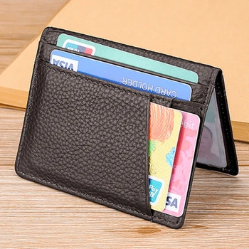 Супер Тонкий мягкий кошелек из 100% натуральной кожи, мини-держатель для кредитных карт, несколько слотов, Портмоне, кошелек, Держатели карт, мужской кошелек