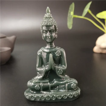 Таиланд Статуя Будды, Статуэтки скульптуры Будды для медитации, искусственные украшения из нефритового камня, Статуи для украшения дома и сада