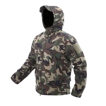Тактическая Куртка С капюшоном В Стиле Милитари, Изготовленная Из Химического Волокна, Мужская Военная Тактическая Куртка