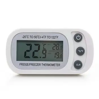 Термометр для холодильника, цифровой термометр для холодильника с ЖК-дисплеем, преобразование Макс./мин. по Цельсию и Фаренгейту, Кухня, рестораны