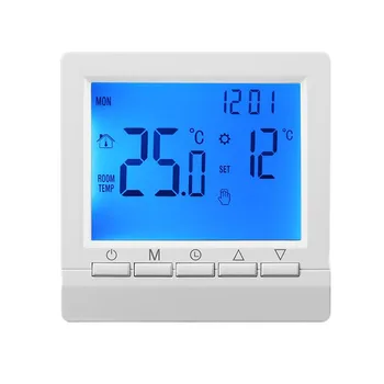 Термостат 1шт 3A, регулятор комнатной температуры, программируемый ЖК-цифровой дисплей, питание от аккумулятора для отопления помещения, газовый котел