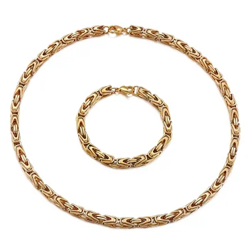 тонкая цепочка 6 мм в стиле панк, крутая длинная цепочка, мужской браслет, ожерелье, Модный комплект ювелирных изделий в стиле хип-хоп из нержавеющей стали
