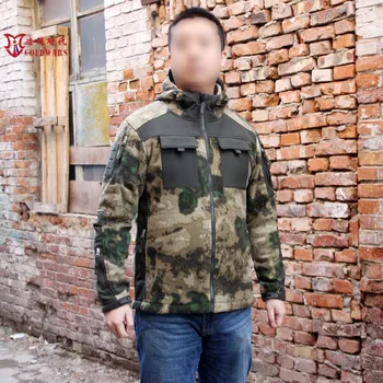 Тренировочная куртка российского военного фаната с капюшоном, флисовая тактическая куртка с мягкой оболочкой, весенне-осенняя уличная