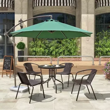 Уличный стол и стул Уличная кофейня Балкон для отдыха во внутреннем дворике виноградный стул из трех предметов Садовая мебель для патио