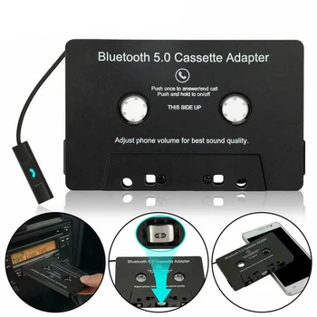 Универсальная кассета Bluetooth 5.0 Адаптер конвертер Автомобильная магнитола Аудиокассета для Aux Стерео музыкальный адаптер кассета
