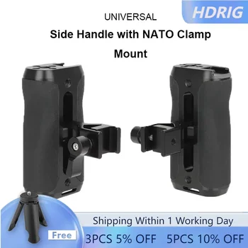 Универсальная Рукоятка Для Камеры HDRIG Боковая Рукоятка с Быстроразъемным Креплением NATO Clamp Mount Для Sony Canon DSLR Cage Rig Kit
