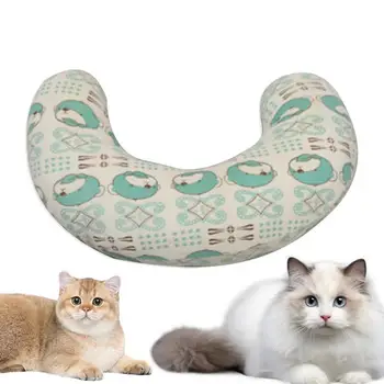 Успокаивающая подушка для собак U-образной формы, мягкая защита шейки матки, подушка для головы и подбородка, улучшающая сон крупных кошек