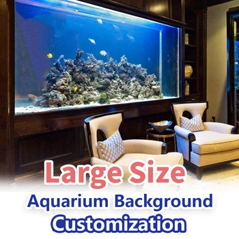 Фон для аквариума большого размера на заказ, 100 см Обои с HD печатью, декорации для фона аквариума, плакат из ПВХ