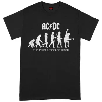 Футболка AC ~ DC мужская черная Evolution Of Rock, товар официально лицензированной рок-группы