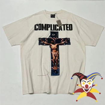 Футболка с принтом Святого Михаила Иисуса с крестом для мужчин и женщин, выстиранные футболки, топы, футболки